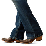Ariat Womens Real Mid Rise Boot Cut Stretch Jean - Whipstitch Ocean