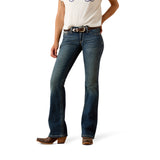 Ariat Womens Real Mid Rise Boot Cut Stretch Jean - Whipstitch Ocean