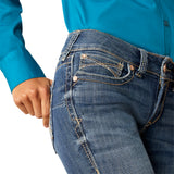 Ariat Womens Real Mid Rise Straight Leg Jean - Everlee Irvine