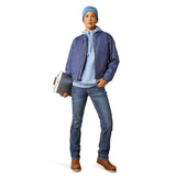Ariat Womens Rebar Stretch Canvas Bomber Jacket- Blue Indigo
