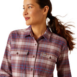 Ariat Womens Rebar Flannel Durastretch Workshirt - Pearl Grey
