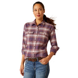 Ariat Womens Rebar Flannel Durastretch Workshirt - Pearl Grey