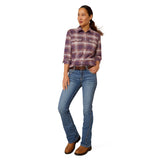 Ariat Womens Rebar Flannel Durastretch Workshirt - Pearl Grey