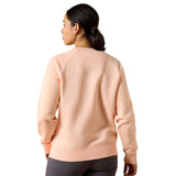 Ariat Womens Rebar Lightweight Fleece Sweatshirt - Tropical Peach Heather