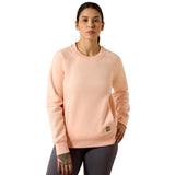 Ariat Womens Rebar Lightweight Fleece Sweatshirt - Tropical Peach Heather