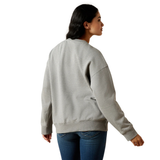 Ariat Womens Scorpion Script Oversizes Sweatshirt - Heather Grey
