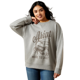 Ariat Womens Scorpion Script Oversizes Sweatshirt - Heather Grey