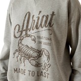 Ariat Womens Scorpion Script Oversizes Sweatshirt - Heather Grey
