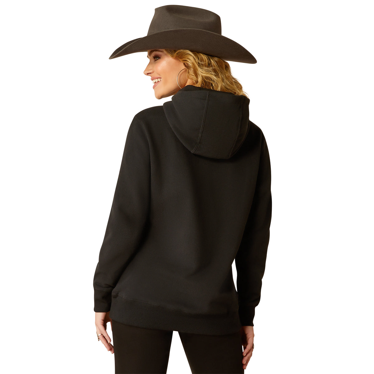 Ariat Womens Steer Stitch Hoodie - Black
