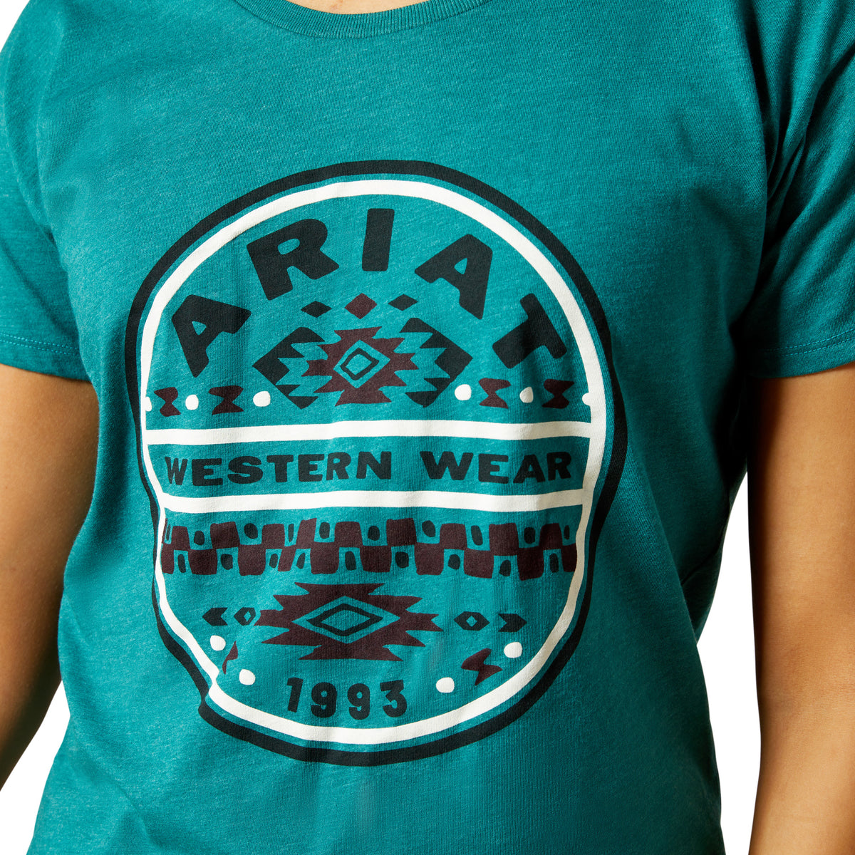 Ariat Womens SW Brand Lockup Tee - Teal Green Heather