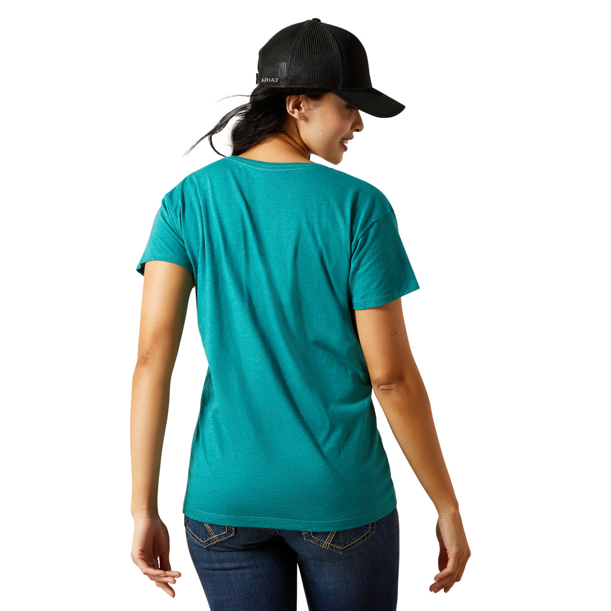 Ariat Womens SW Brand Lockup Tee - Teal Green Heather