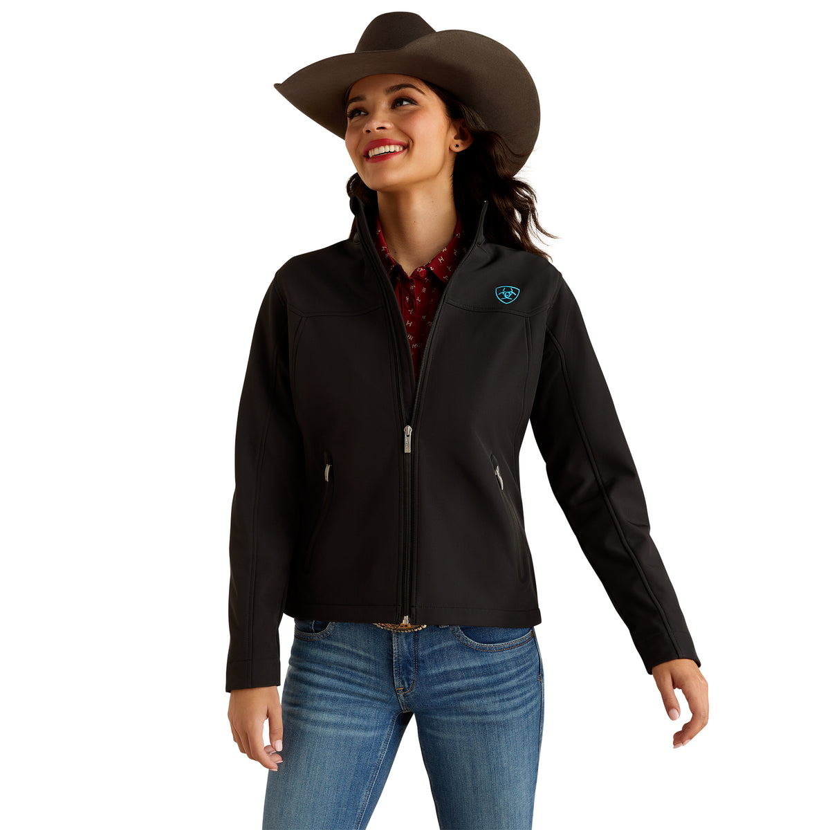 Ariat Womens New Team Softshell Jacket - Black/Serrano