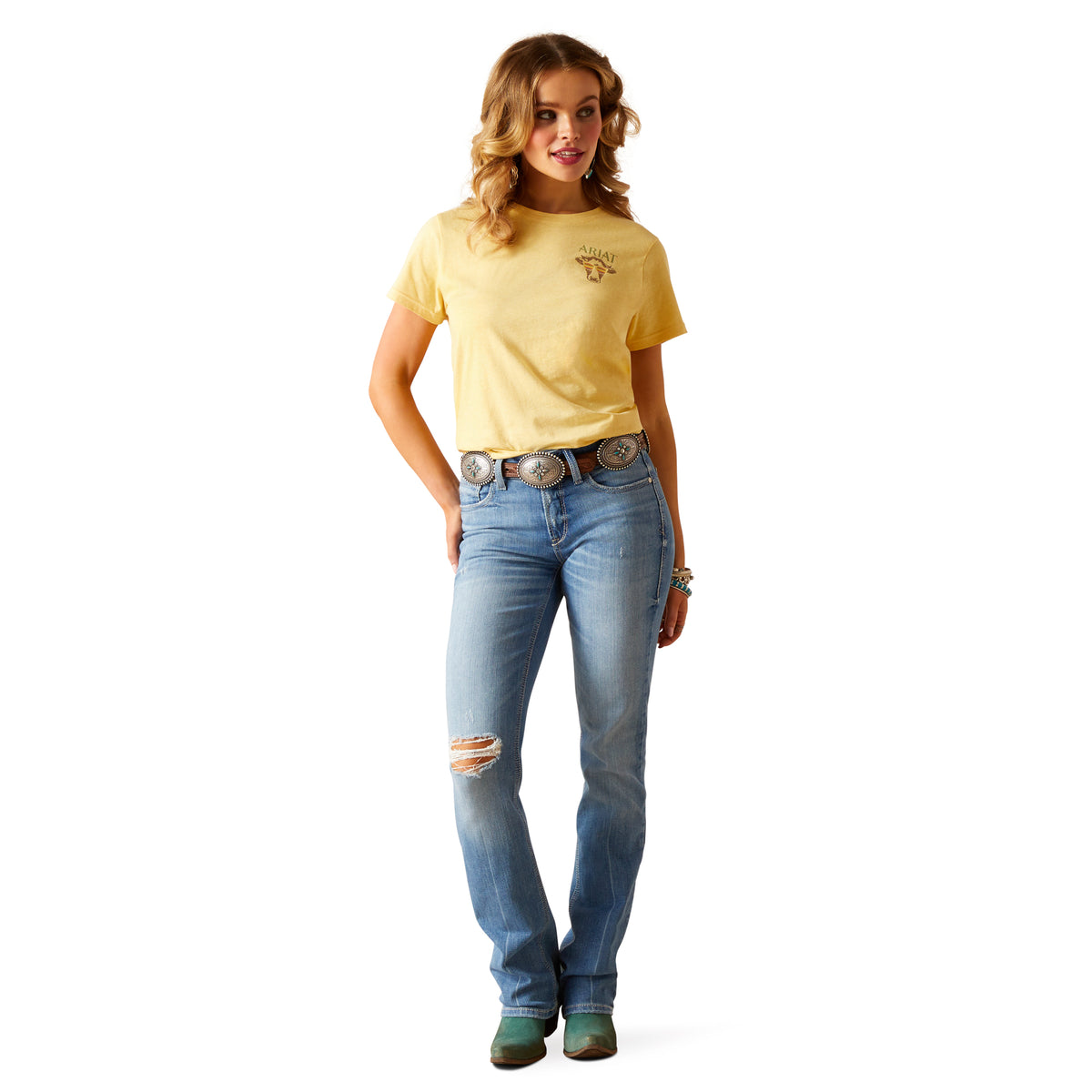 Ariat Womens Cow Sunset Tee - Jojoba