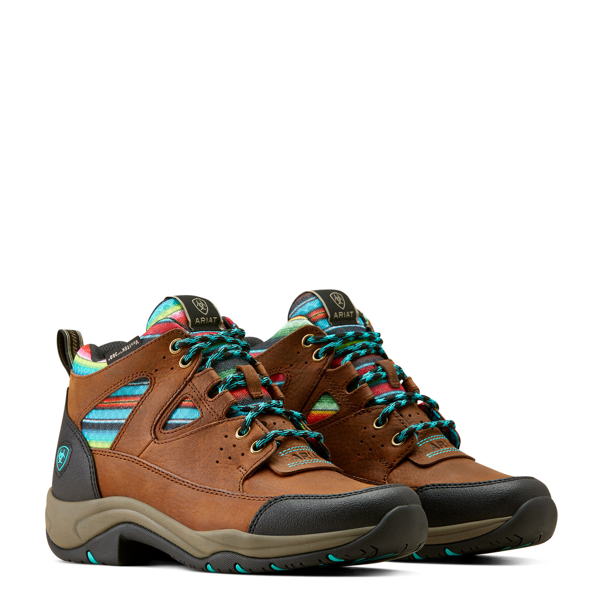 Ariat Womens Terrain Venttek 360 - Arizona Brown/Turquoise Serape