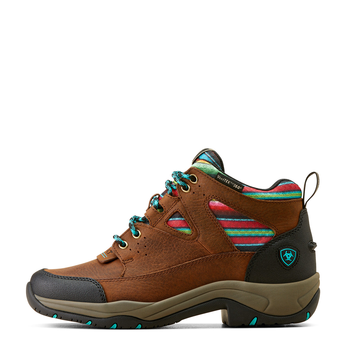 Ariat Womens Terrain Venttek 360 - Arizona Brown/Turquoise Serape