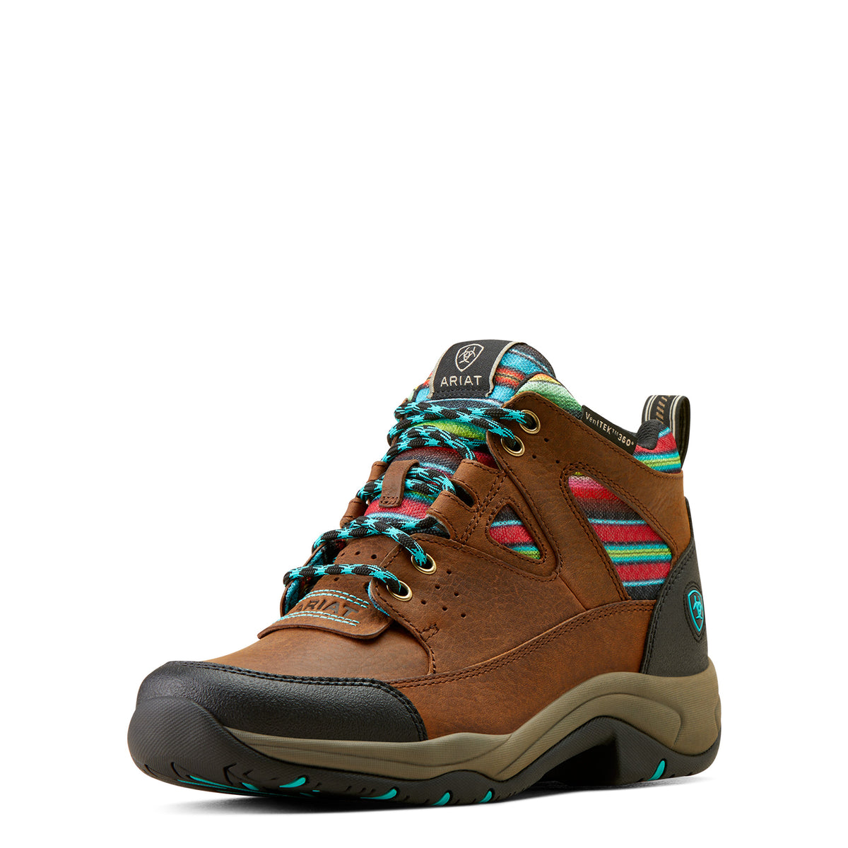 Ariat Womens Terrain Venttek 360 - Arizona Brown/Turquoise Serape