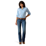 Ariat Womens Venttek Shirt - Blissful Blue/Rattan Stripe