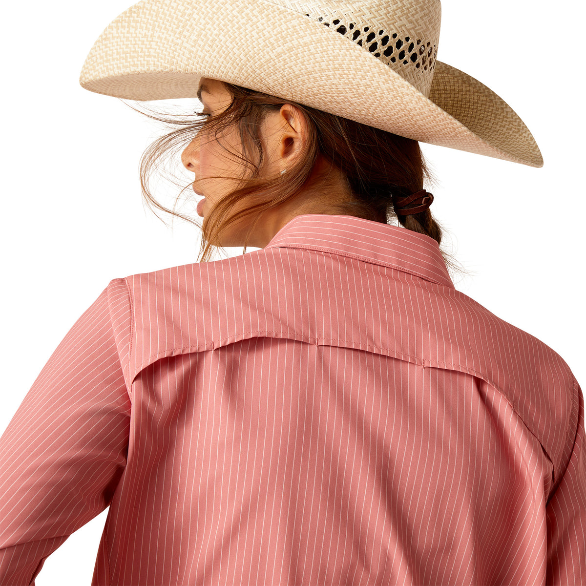 Ariat Womens Venttek Shirt - Faded Rose Pinstripe