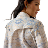 Ariat Womens Western Venttek Shirt - Turtledove Faded Southwest Print