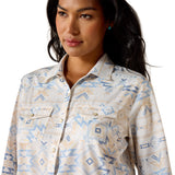 Ariat Womens Western Venttek Shirt - Turtledove Faded Southwest Print