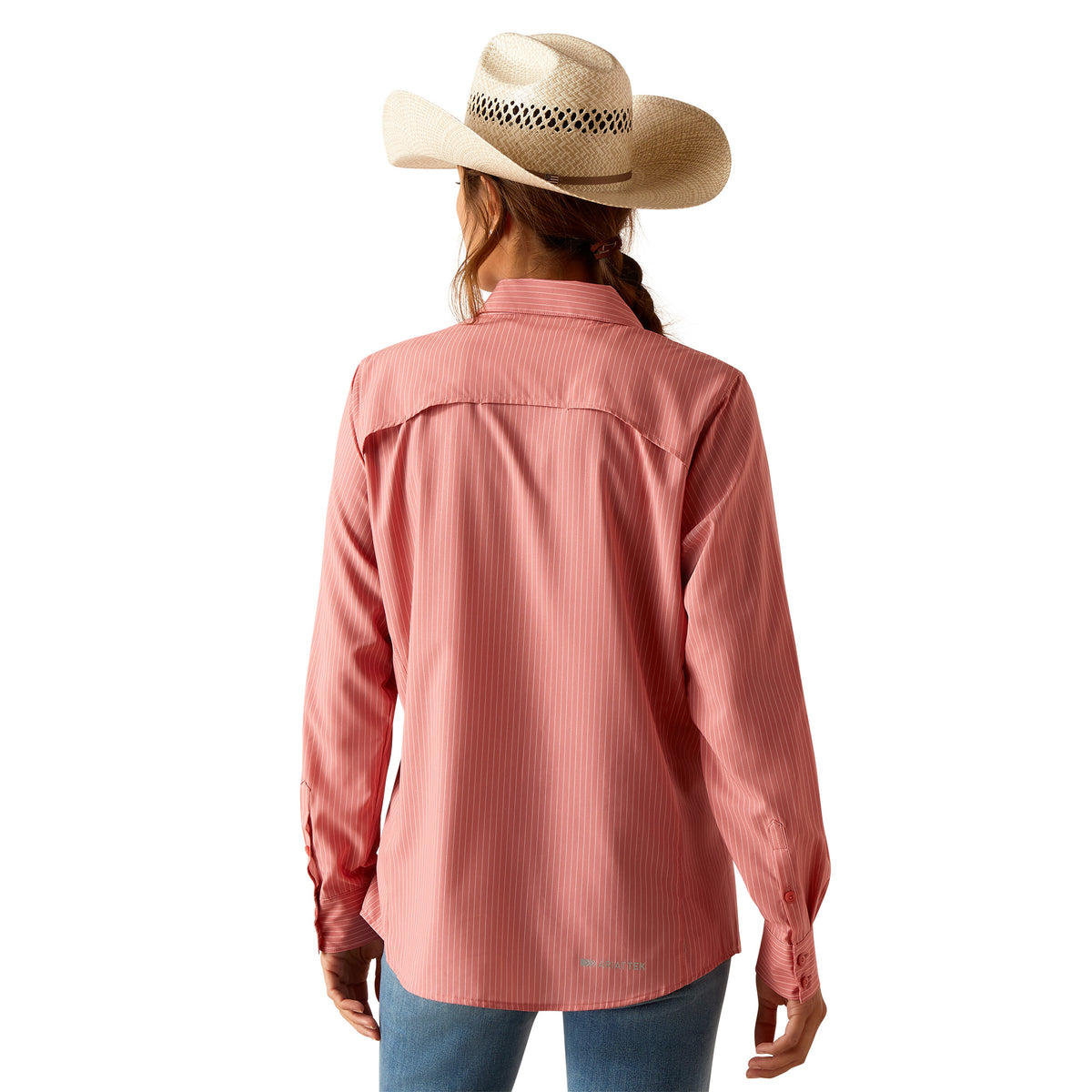 Ariat Womens Venttek Shirt - Faded Rose Pinstripe