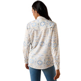 Ariat Womens Western Venttek Shirt - Turtledove Faded Southwest Print