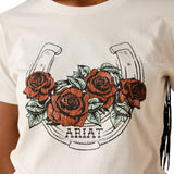 Ariat Womens Vintage Rose Tee - Natural