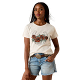 Ariat Womens Vintage Rose Tee - Natural
