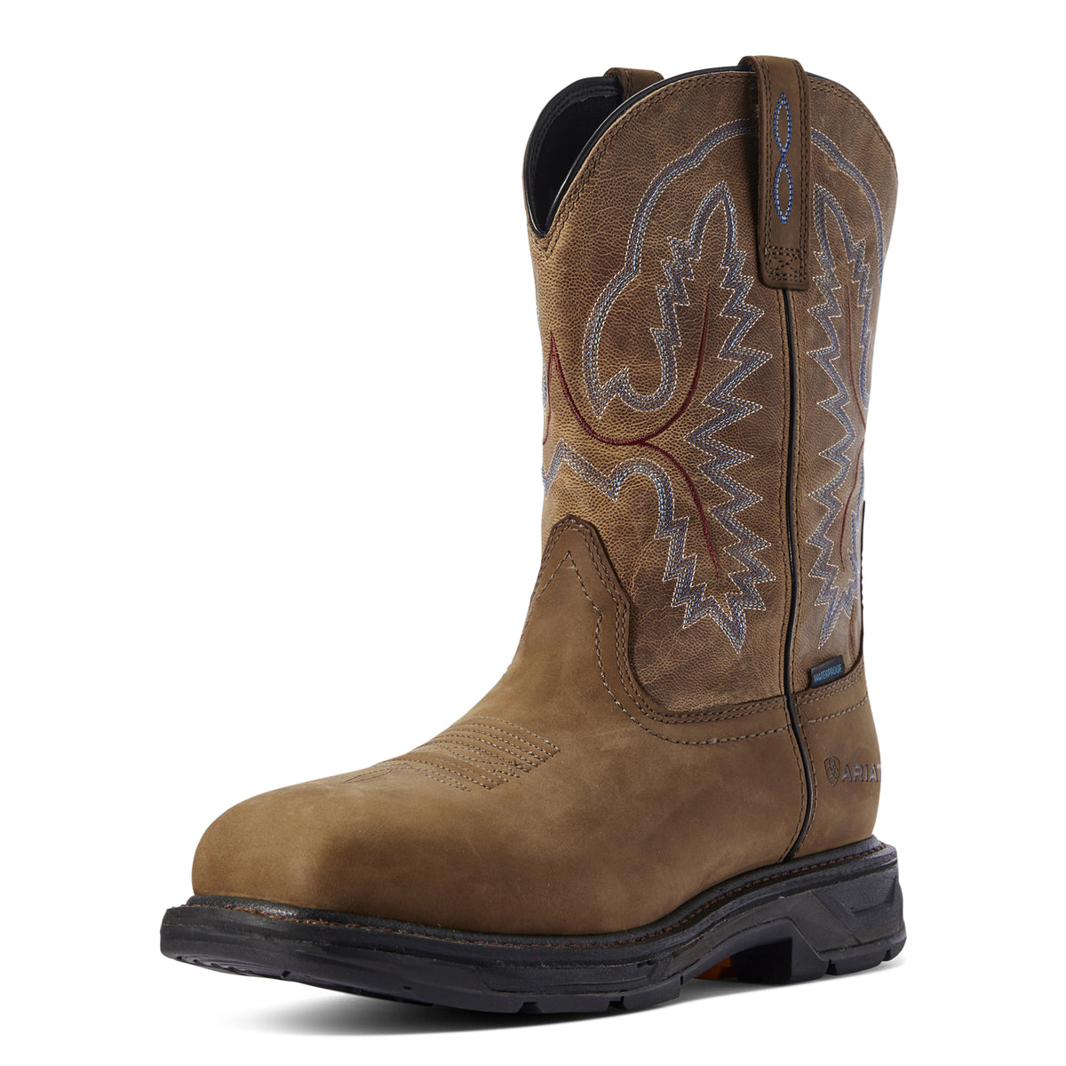 Ariat Mens Workhog XT Wide Square Toe Waterproof - Distressed Brown/Brown