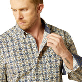 Ariat Mens Damon Wrinkle Free Shirt - Cream