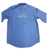 ATHRA Supporting Dollys Dream Womens Shirt - Blue