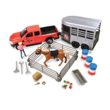 Big Country Toys 24pc Truck and Horse Trailer Playset