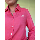 Black Colt Womens Ellie Linen Shirt - Pink