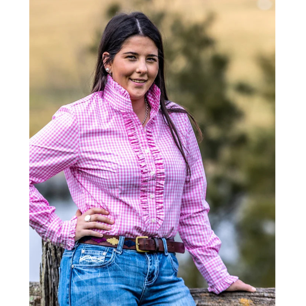 Black Colt Womens Kirby Shirt - Pink Gingham