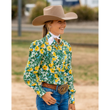 Black Colt Womens Maggie Shirt - Green/Yellow Floral