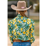 Black Colt Womens Maggie Shirt - Green/Yellow Floral