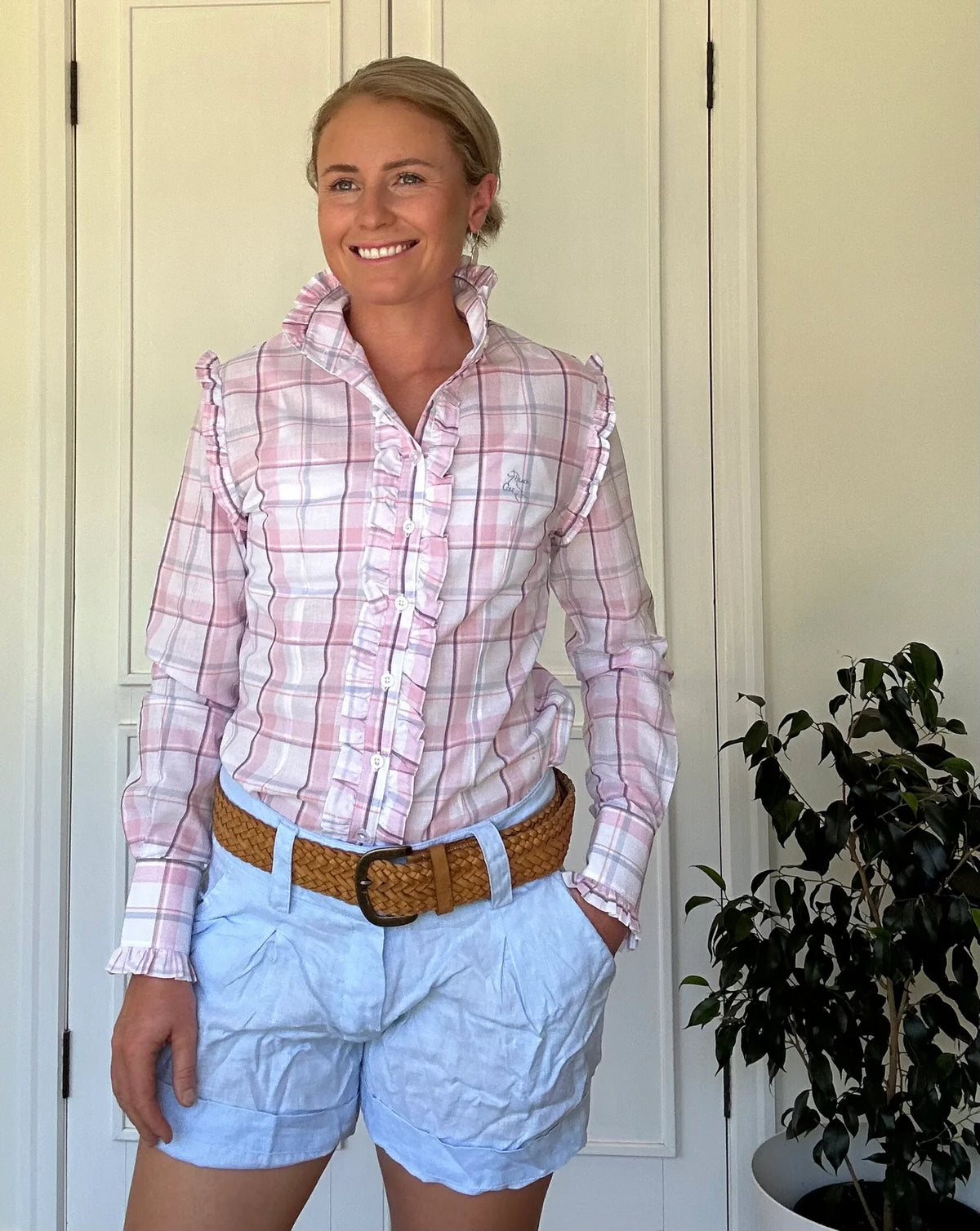 Black Colt Womens Sara Shirt - Pink/Blue Check