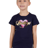 Bullzye Girls Heart Tee - Navy