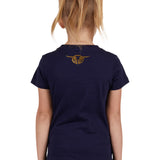 Bullzye Girls Heart Tee - Navy