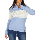 Bullzye Womens Kai 1/4 Zip Pullover - Blue/Cream