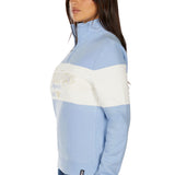 Bullzye Womens Kai 1/4 Zip Pullover - Blue/Cream