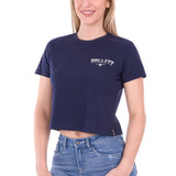 Bullzye Womens Bonnie Crop Tee - Navy