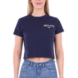Bullzye Womens Bonnie Crop Tee - Navy