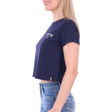 Bullzye Womens Bonnie Crop Tee - Navy