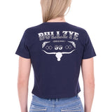 Bullzye Womens Bonnie Crop Tee - Navy
