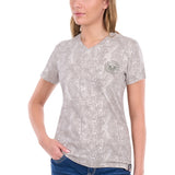 Bullzye Womens Dusty V Neck Tee - Grey Camo