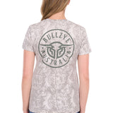 Bullzye Womens Dusty V Neck Tee - Grey Camo