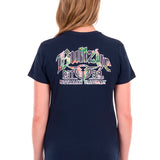Bullzye Womens Belle V Neck Tee - Navy