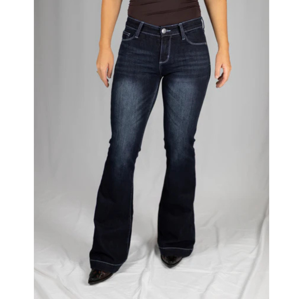 CC Western Womens Carissa Clasic Trouser Jean - Dark Wash