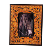 Classic Country Hand Tooled Photo Frame